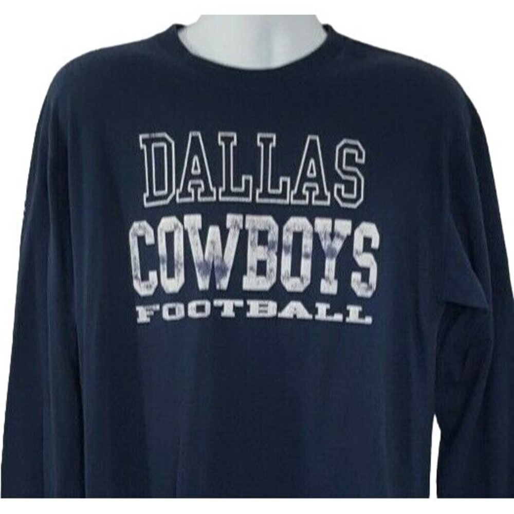 Dallas Cowboys Mens Long Sleeve T-shirt Blue Size Large 2010 Schedule